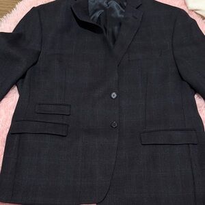 Ralph Lauren Men's Dark Charcoal Plaid Sport Coat 
100% Wool